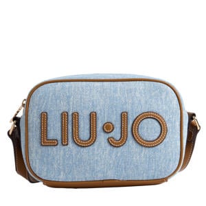 denim crossbody tas blauw