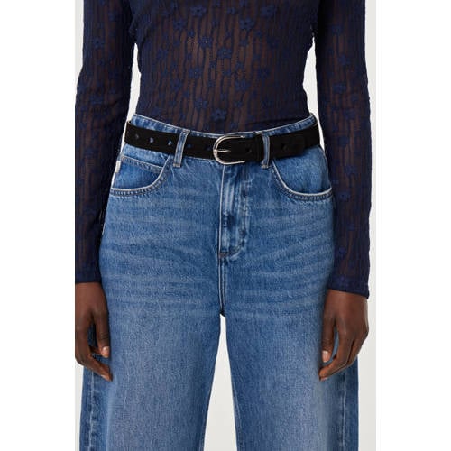 Fabienne Chapot suède riem Cut it Out Heart zwart afbeelding