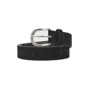 suède riem Cut it Out Heart zwart