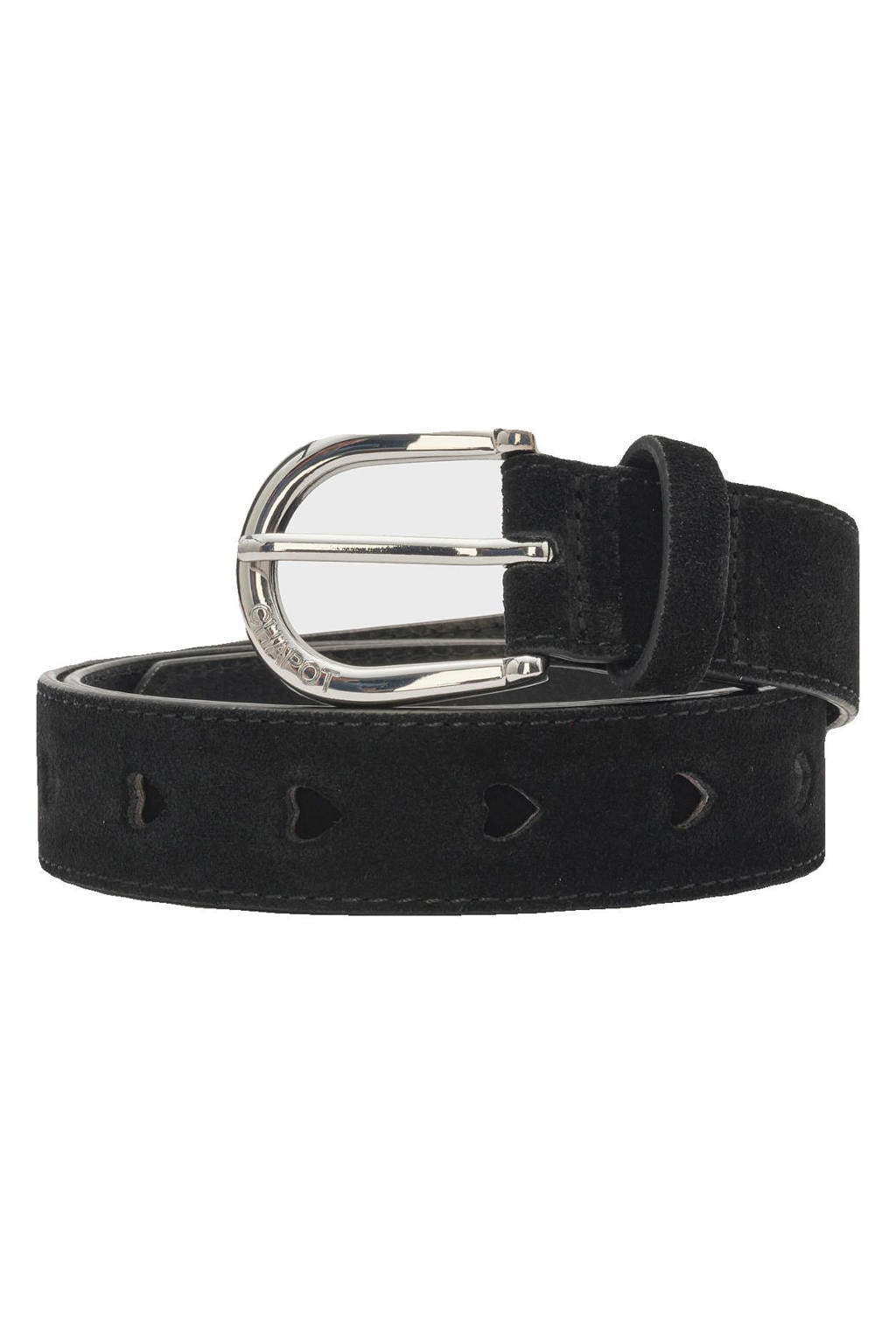 Fabienne Chapot suède riem Cut it Out Heart zwart
