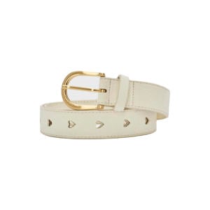suède riem Cut it Out Heart ecru