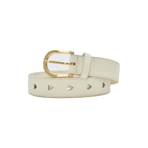 suède riem Cut it Out Heart ecru