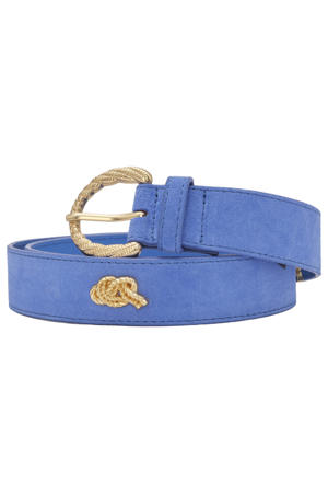 suède riem Studded Marina blauw