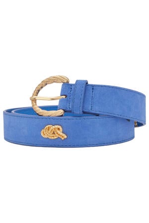 suède riem Studded Marina blauw