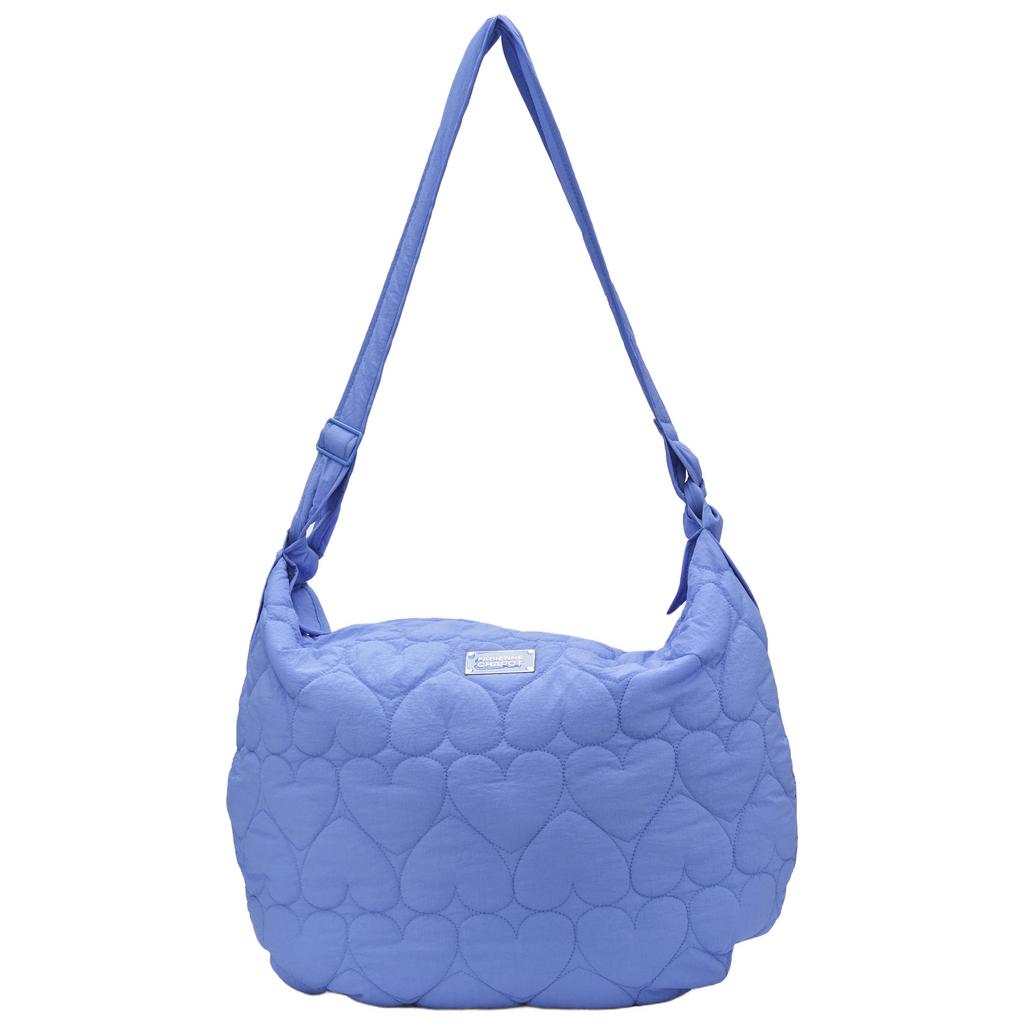 Fabienne Chapot doorgestikte crossbody tas Fabio Maxi blauw