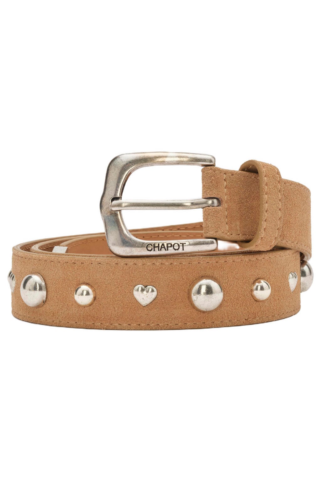 Fabienne Chapot suède riem Play of Studs camel