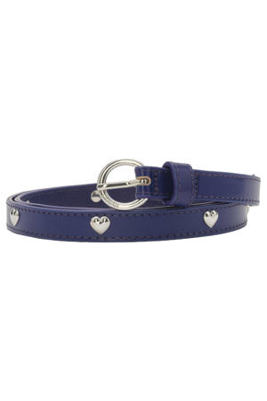 leren riem Bold Love Small blauw
