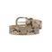 Fabienne Chapot leren riem Cut it Out Heart met slangenprint beige