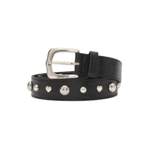 leren riem Play of Studs zwart