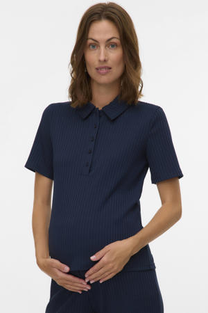 zwangerschaps- en voedings T-shirt donkerblauw