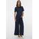 MAMALICIOUS wide leg high waist zwangerschaps casual broek donkerblauw