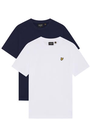 T-shirt - donkerblauw / wit (set van 2)