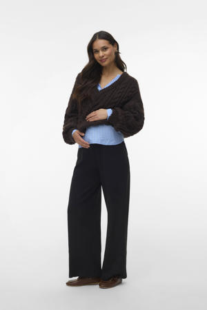 high waist zwangerschaps casual broek zwart