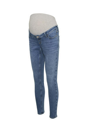 high waist zwangerschaps skinny jeans medium blue denim