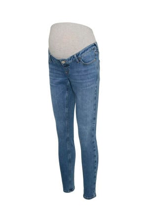 high waist zwangerschaps skinny jeans medium blue denim