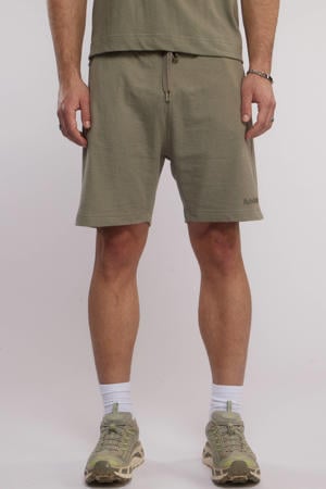 regular sweatshort olijfgroen