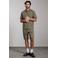 Aeden oversized polo met linnen met textuur groen