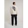 Aeden sweater met backprint beige