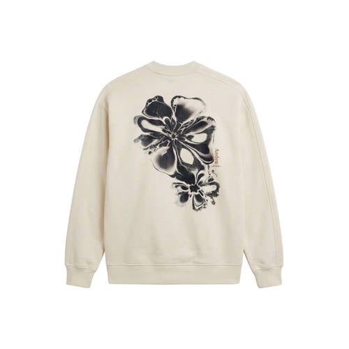 Aeden sweater met backprint beige afbeelding