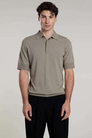 regular polo groen fijn gebreid
