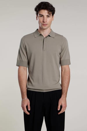 regular polo groen fijn gebreid