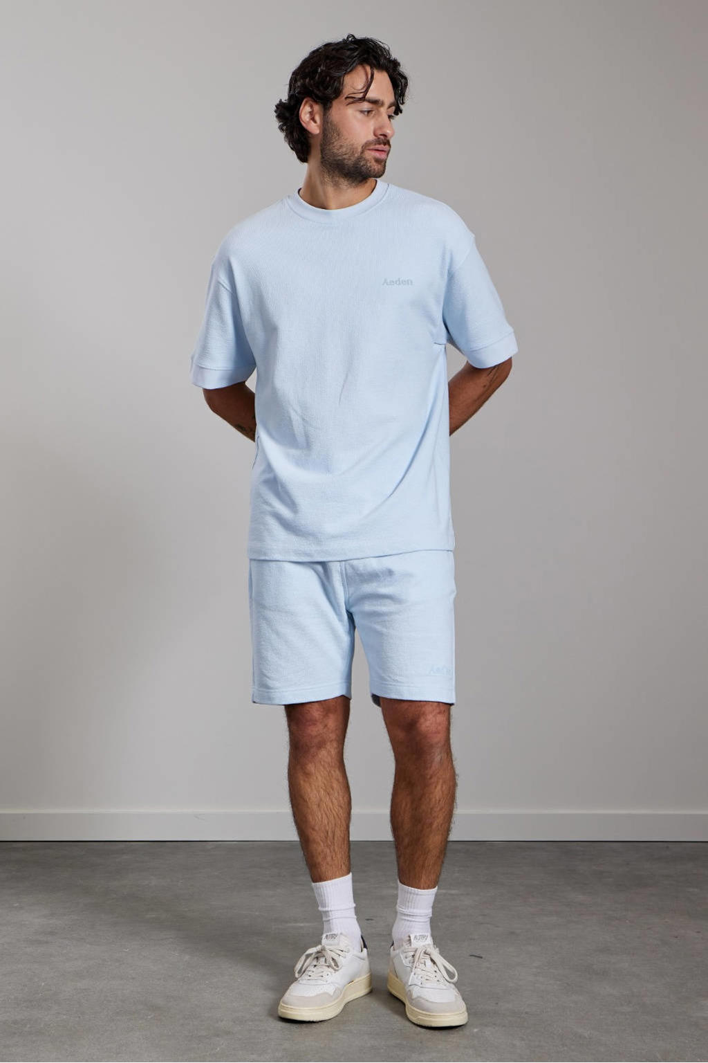 Aeden regular sweatshort blauw