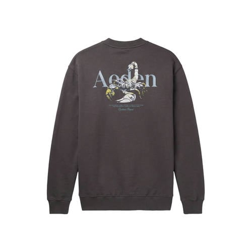 Aeden sweater met backprint grijs afbeelding