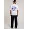 Aeden oversized T-shirt met backprint wit