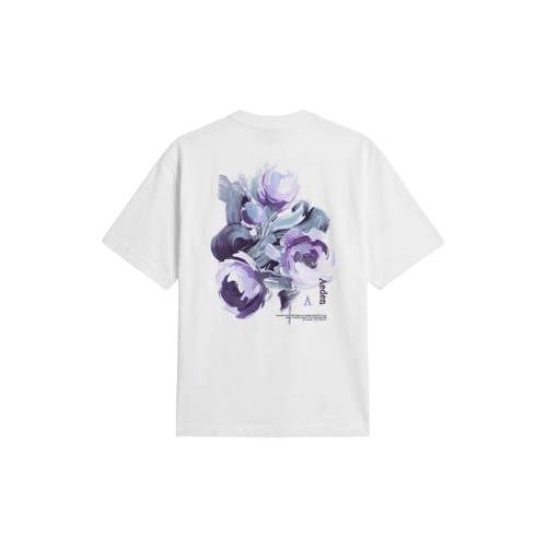 Aeden oversized T-shirt met backprint wit afbeelding