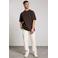 Aeden oversized T-shirt met backprint donkerbruin