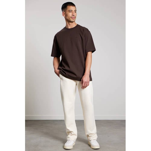 Aeden oversized T-shirt met backprint donkerbruin afbeelding