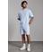 Aeden oversized T-shirt met backprint lichtblauw
