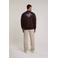 Aeden sweater met backprint donkerbruin
