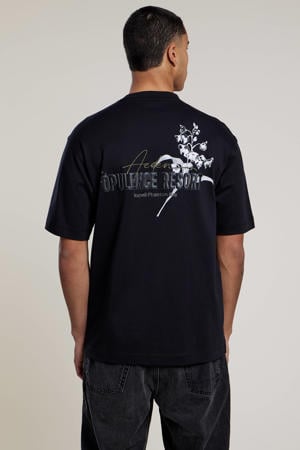 T-shirt met backprint zwart