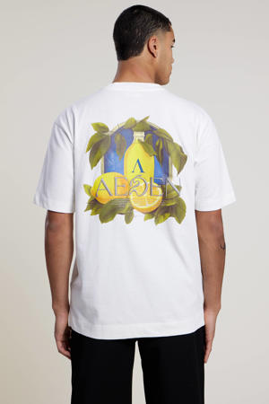 regular T-shirt met backprint wit