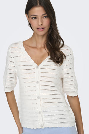 gebreid vest wit ajour