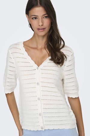 gebreid vest wit ajour