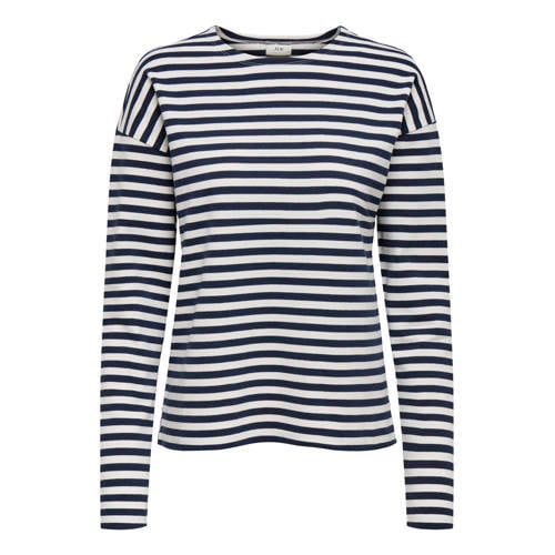 JDY gestreepte longsleeve donkerblauw afbeelding