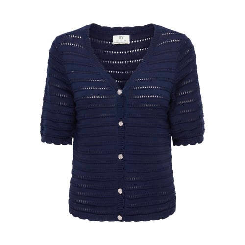 JDY gebreid vest donkerblauw ajour afbeelding