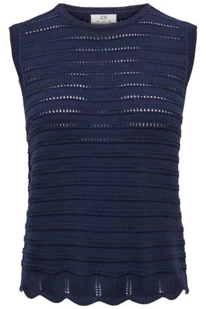 top donkerblauw gebreid