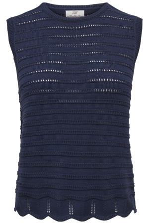 top donkerblauw gebreid