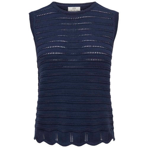 JDY top donkerblauw gebreid afbeelding