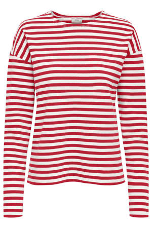 gestreepte longsleeve rood