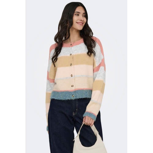 JDY gestreepte vest multi gebreid afbeelding