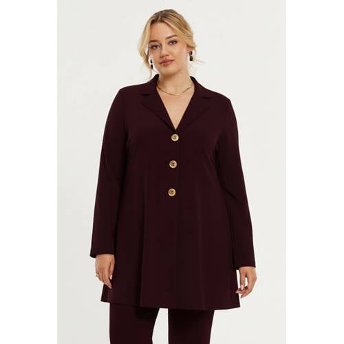 YOEK regular blazer donkerrood afbeelding