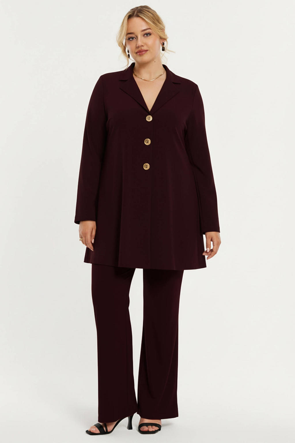 YOEK regular blazer donkerrood