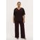 YOEK wide leg regular waist broek donkerrood