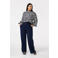 MS Mode blousetop met hartjes donkerblauw