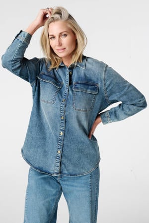 denim blouse medium blue denim