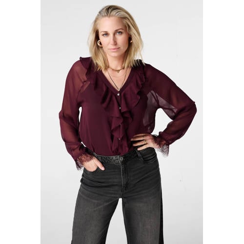 MS Mode blouse donkerrood afbeelding